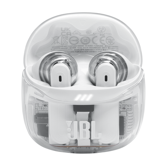 JBL Tune Flex 2 Ghost Edition - Ghost White - True Wireless Noise Cancelling Earbuds - Detailshot 3 image number null